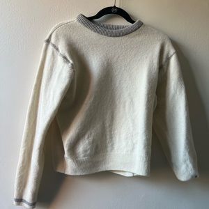 JW Anderson x Uniqlo Cream Contrast Stitch Sweater